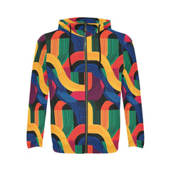 Men’s All Over Print Full-Zip Hoodie (Model H14)