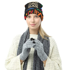 Full printed knitted hat