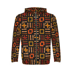 Men’s African Print Full Zip Hoodie – All-Over Tribal Pattern Fashion Jacket (5)