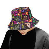 AfroCentrc Pattern Black culture Black History Harlem Renaissance Unisex Summer Bucket Hat (Harlem Print Magic)