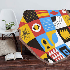 Ultra-Soft Mixed Green Fringe Blanket 60"x80"