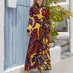 Women's Long Sleeve High Neck Dress