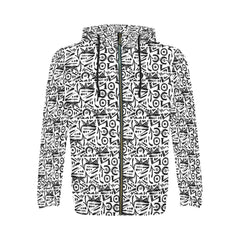 Men's All Over Print Full Zip Hoodie (Model H14)