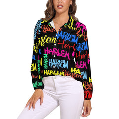 Women's Vintage Casual Long Sleeve Button-Down Shirt