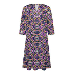 Robe à manches 7 pointes pour femme