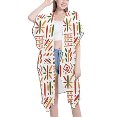 Women's Mid-Length Side Slits Chiffon Cover Up (H50)