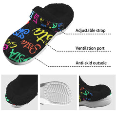 Custom Print Fleece Lined Adults Clogs
