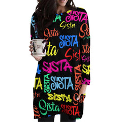 Women’s All Over Long Sleeve Mini Dress