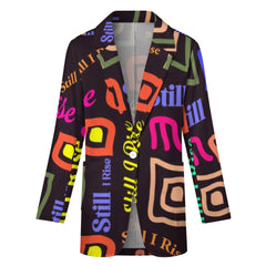 Women's Afro-Centric Geometric Print Blazer Jacket