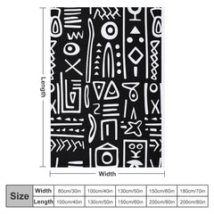 AfroCentrc Pattern Ultra-Soft Flannel Blanket Multiple Sizes