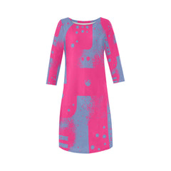 Women's Loose Round Neck Dress (Model D22)