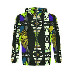 Men's All Over Print Full Zip Hoodie (Model H14)