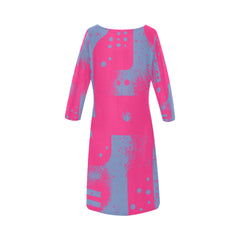 Women's Loose Round Neck Dress (Model D22)