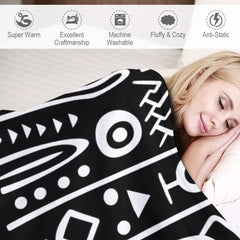 AfroCentrc Pattern Ultra-Soft Flannel Blanket Multiple Sizes