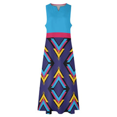 Women's Sleeveless V-Neck A-Line Dress