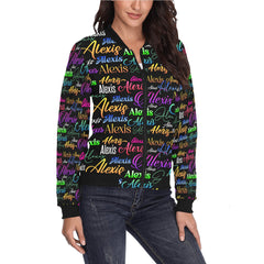 Blouson bomber imprimé intégral pour femme (Modèle H36)