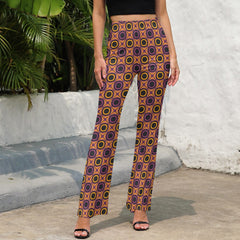 Women's AfroCentrc Pattern Harlem Renaissance LP Flared Pants