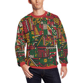 Afrocentric Pattern Black culture Black History Harlem Renaissance Men's All Over Print Sweatshirt