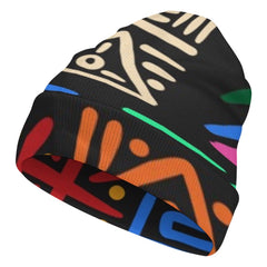Full printed knitted hat
