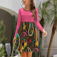 Round neck baggy dress