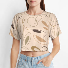 Short sleeved navel exposed