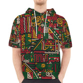 Men's Short Sleeve Fleece Hoodie (H54)