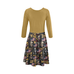 Women's 3/4 Sleeve Sundress(Model D23)