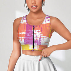 Yoga Zipper Vest New Tie-Dye