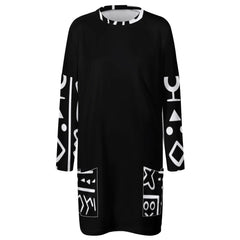Women’s All Over Long Sleeve Mini Dress