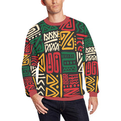 Afrocentric Pattern Black culture Black History Harlem Renaissance Men's All Over Print Sweatshirt