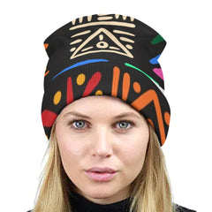 Full printed knitted hat