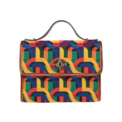 Waterproof Canvas Bag-Brown (All Over Print) (1641)