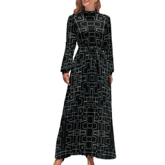 Women's Long Sleeve High Neck Dress