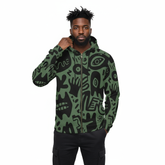 Men's All Over Print Full Zip Hoodie (Model H14)