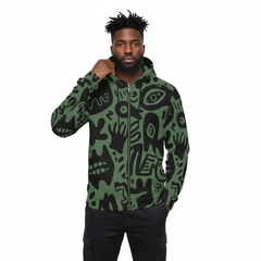 Men’s All Over Print Full-Zip Hoodie (Model H14)
