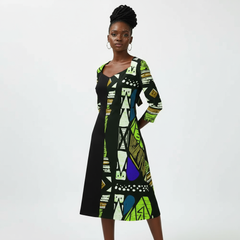 Robe évasée à nœud et décolleté en cœur pour femme