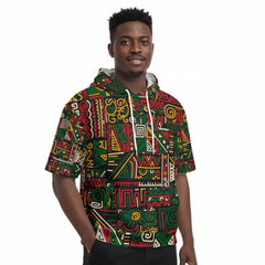 Men’s Short-Sleeve Fleece Hoodie (Model H54)