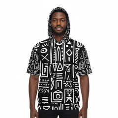 Men’s Short-Sleeve Fleece Hoodie (Model H54)