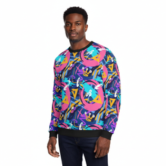 Men's All Over Print Fuzzy Sweatshirt (Model H18)