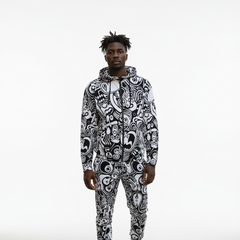 Men's All Over Print Full Zip Hoodie
