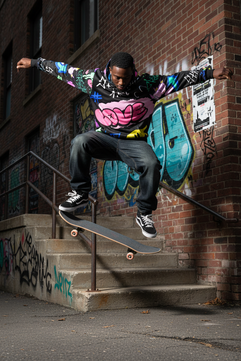 Comfort in Motion: The Men’s High-Neck Pullover Hoodie