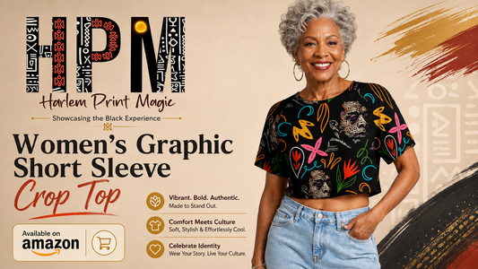 Style Has No Age: Make a Statement with Harlem Print Magic’s Women’s Graphic Crop Top