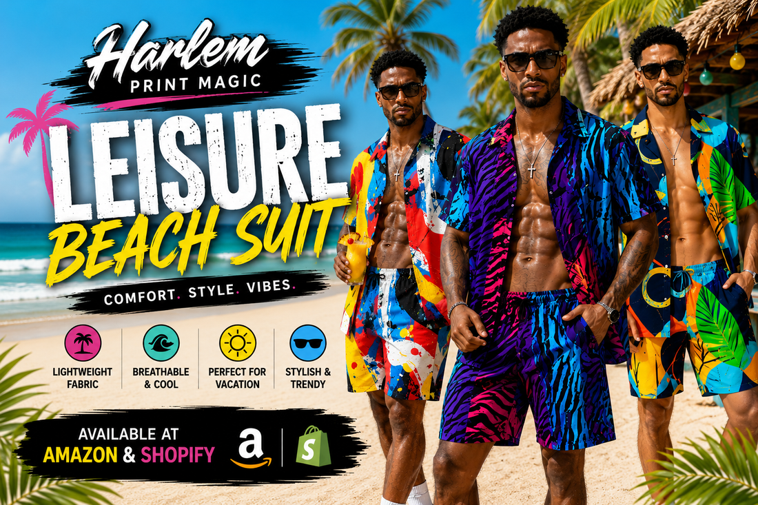 Drop the Dull: Harlem Print Magic's Leisure Beach Suit Is Built for the Bold