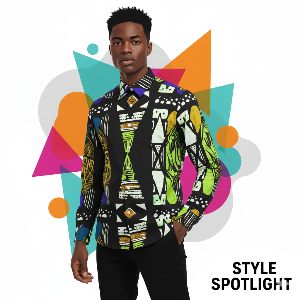 The Story Behind the Print: A Spotlight on Harlem Print Magic’s Afro-Patterned Long Sleeve Shirt