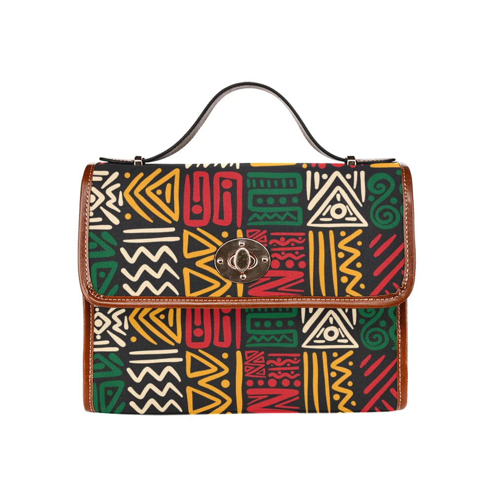 Waterproof Canvas Bag-Brown (All Over Print) (1641)