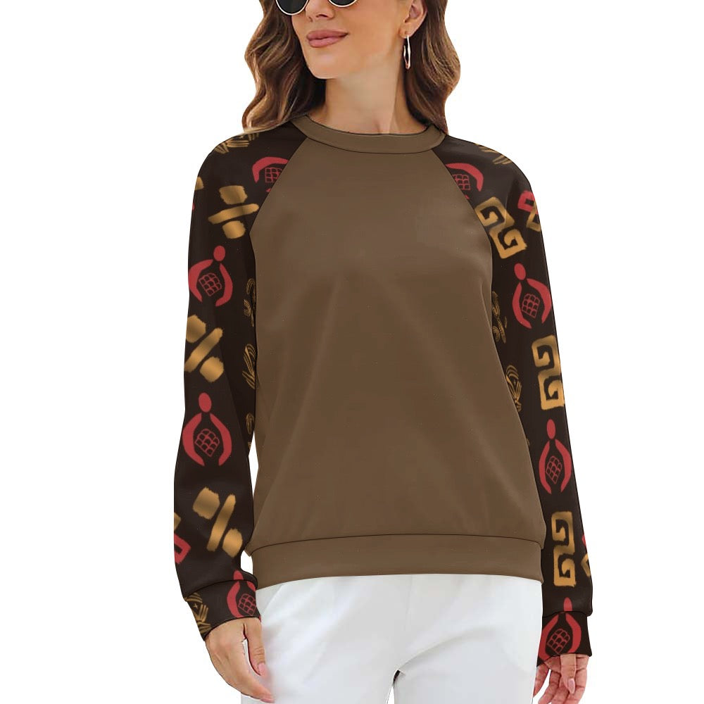 Raglan round neck sweater