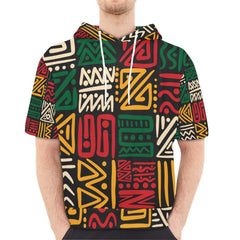 Men's Short Sleeve Fleece Hoodie (H54)