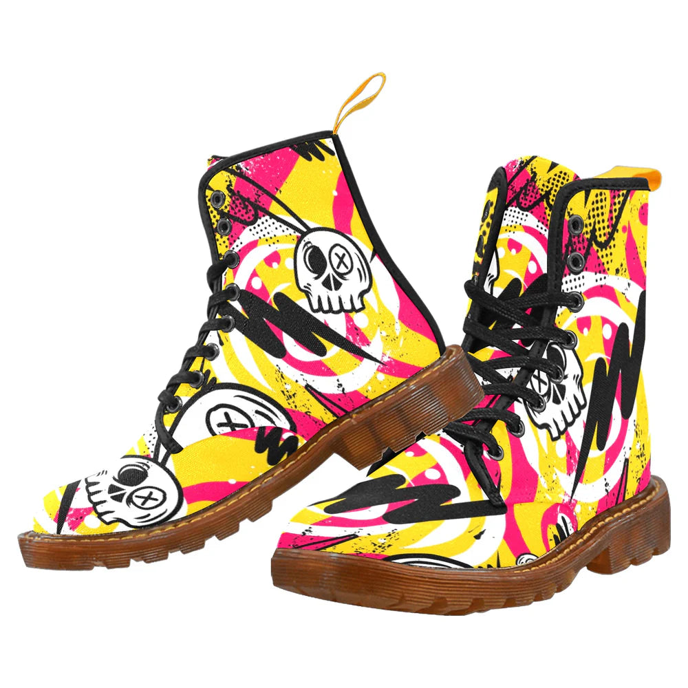 Men's Lace Up Canvas Boots (Model 1203H)