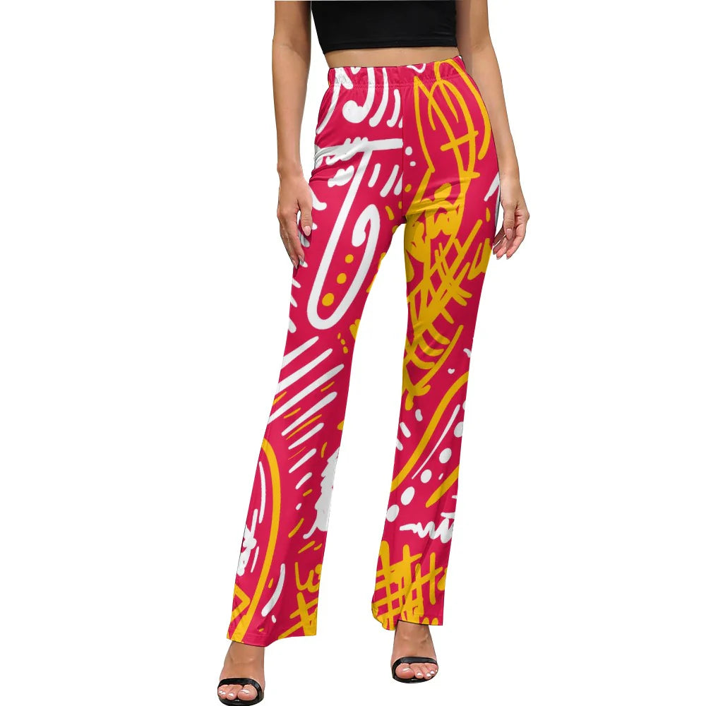 Women's AfroCentrc Pattern Harlem Renaissance LP Flared Pants
