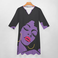 7-point sleeve dress